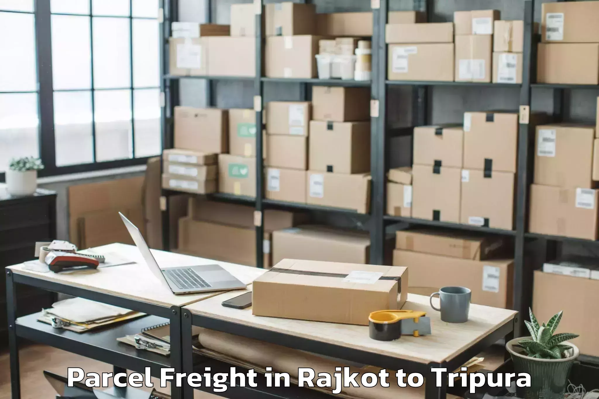 Discover Rajkot to Santirbazar Parcel Freight